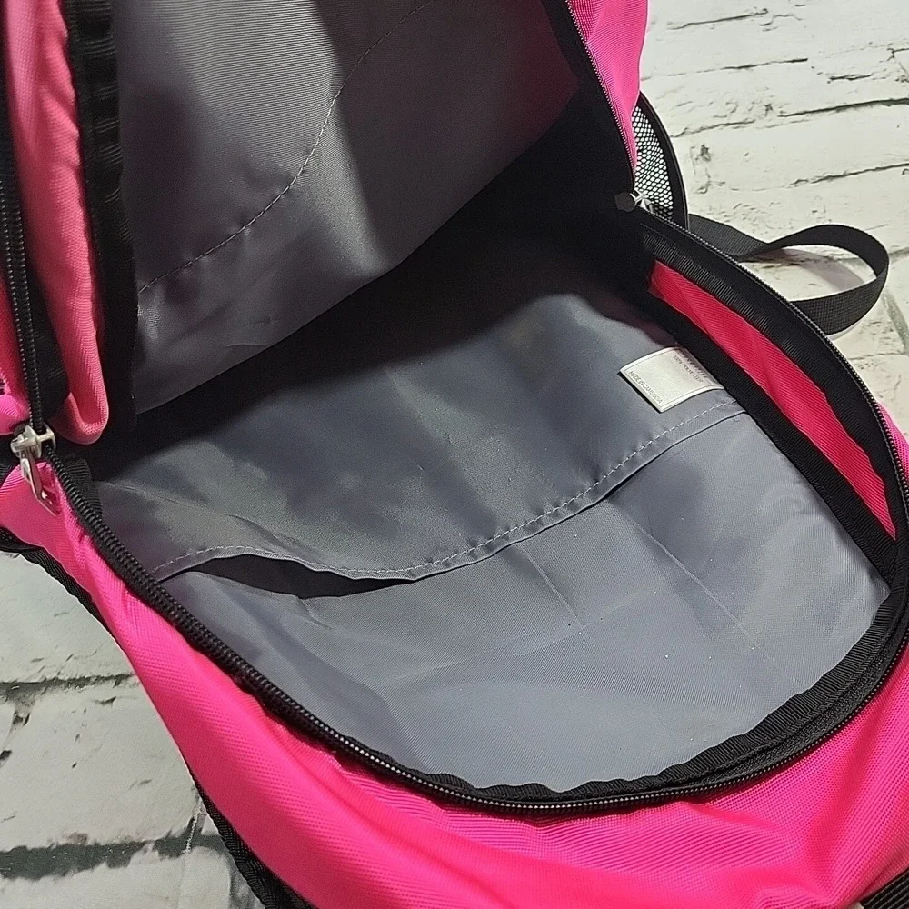 Adidas Pink Backpack Girls School Bag Multi Compartment Pockets - Picture 10 of 12